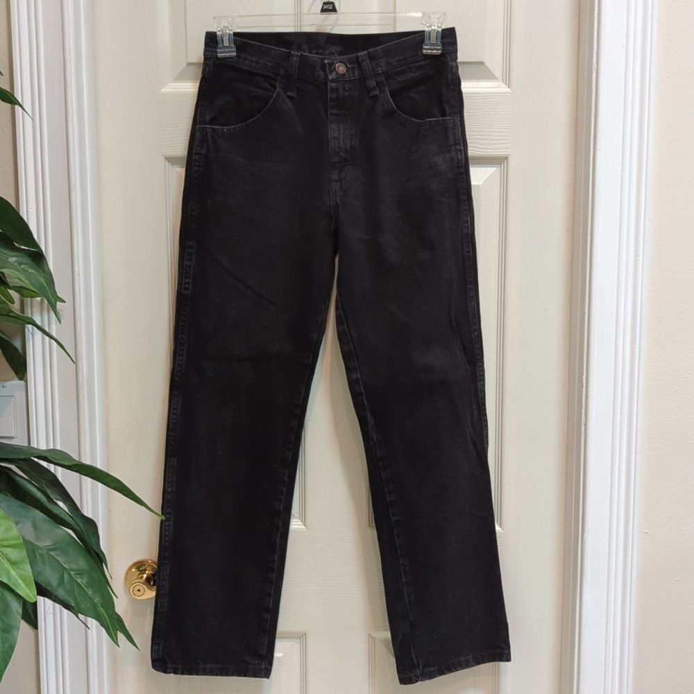 Rustler Men's Black Denim Straight Leg Jeans Size 30x30